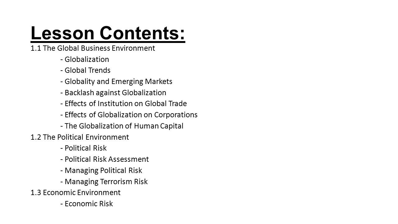 International Management Chapter 1 Assessing The Environment international-management-chapter-1-assessing-the-environment