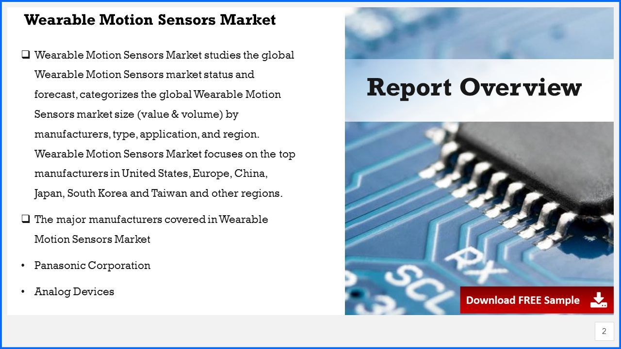 Published on: 17 December 2018 Wearable Motion Sensors Market 2018 and In-depth Research on Emerging Growth Factors