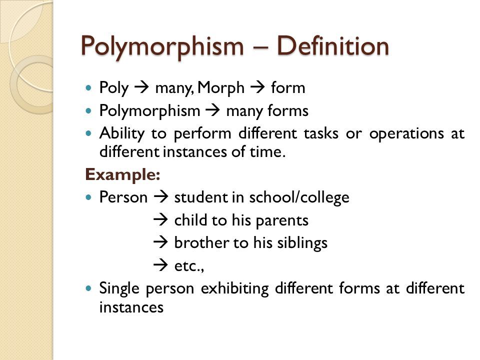 POLYMORPHISM ( In C++) POLYMORPHISM ( In C++). Presentation Outline ...