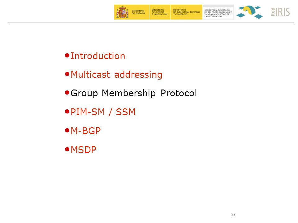 Multicast 2 Agenda Introduction Multicast Addressing Group Membership