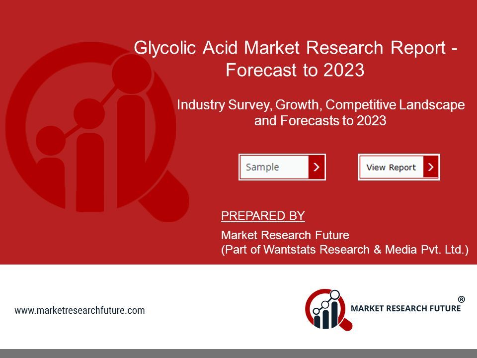 Glycolic Acid Market Research Report - Forecast to 2023 Industry Survey, Growth, Competitive Landscape and Forecasts to 2023 PREPARED BY Market Research Future (Part of Wantstats Research & Media Pvt.