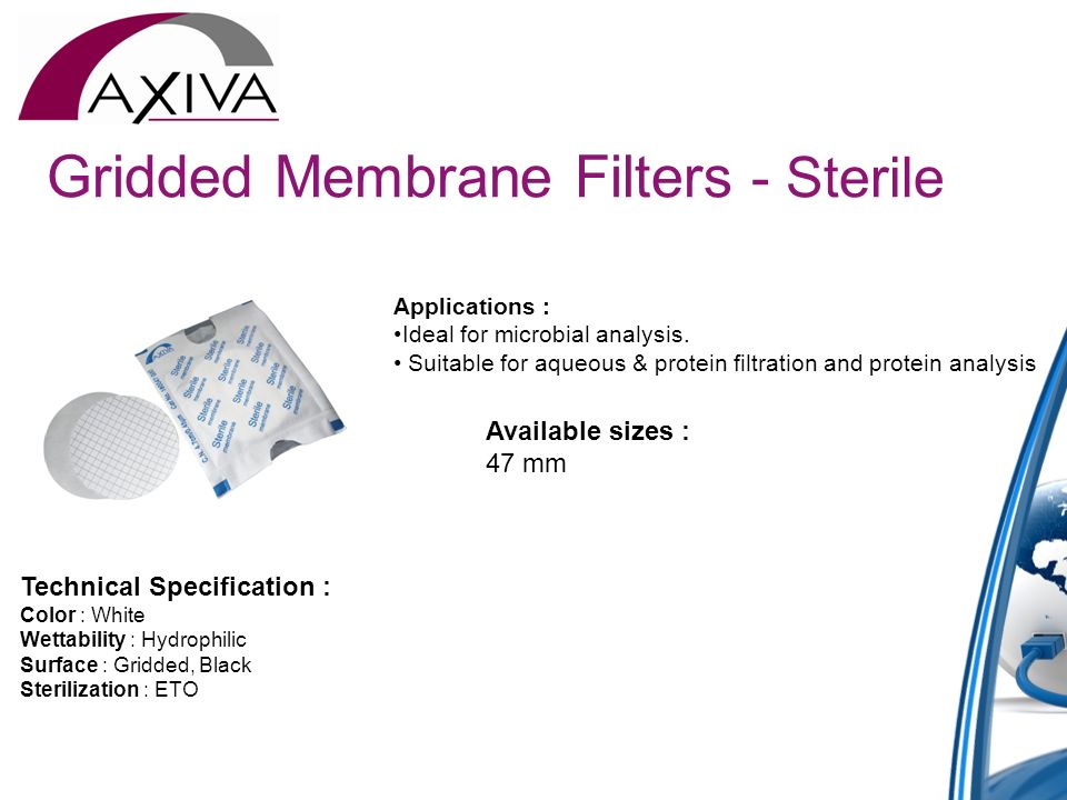 Gridded Membrane Filters - Sterile Applications : Ideal for microbial analysis.