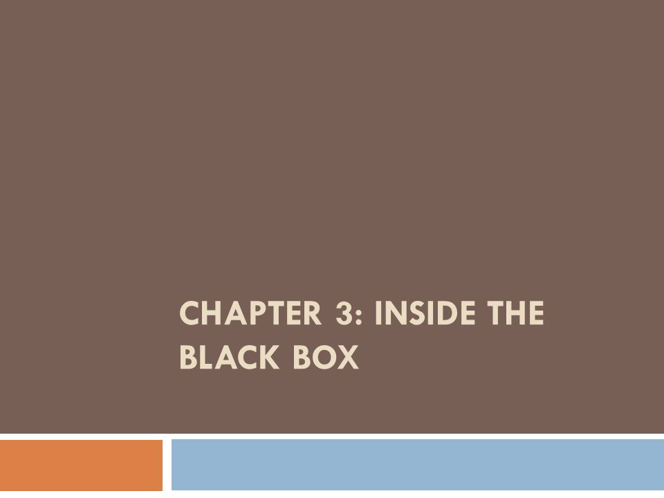 CHAPTER 3: INSIDE THE BLACK BOX