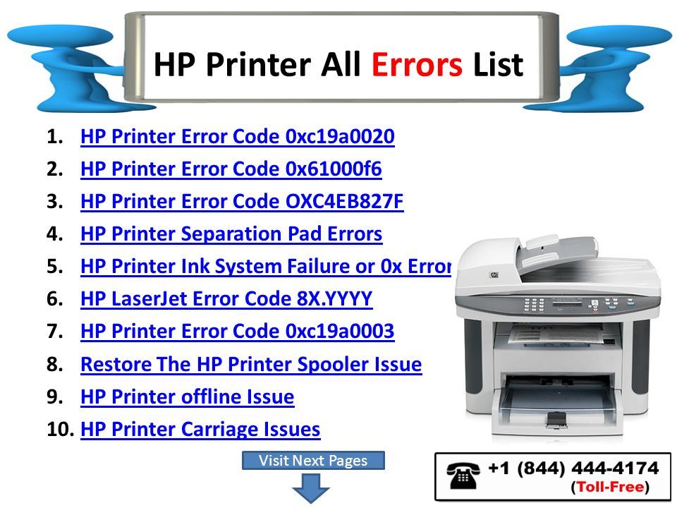 HP Printer All Errors List 1.HP Printer Error Code 0xc19a0020HP Printer  Error Code 0xc19a HP Printer. - ppt download