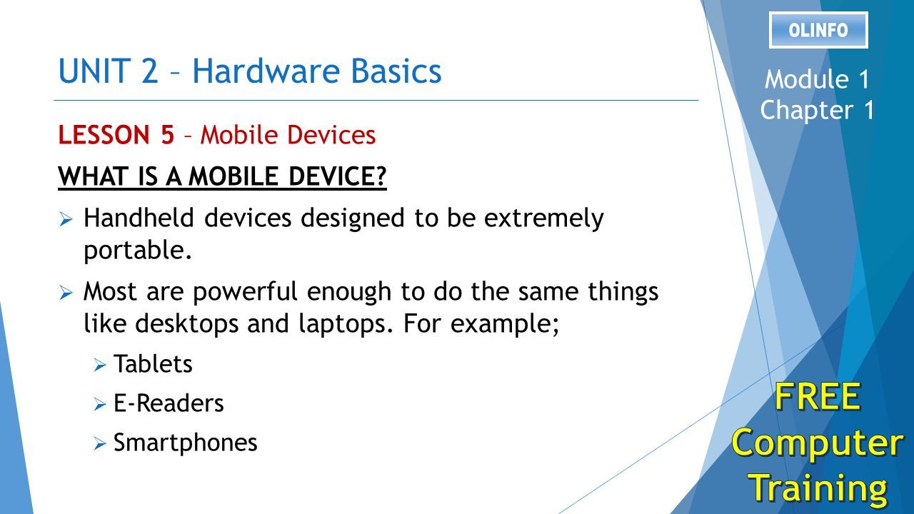 Computer Basics: Mobile Devices