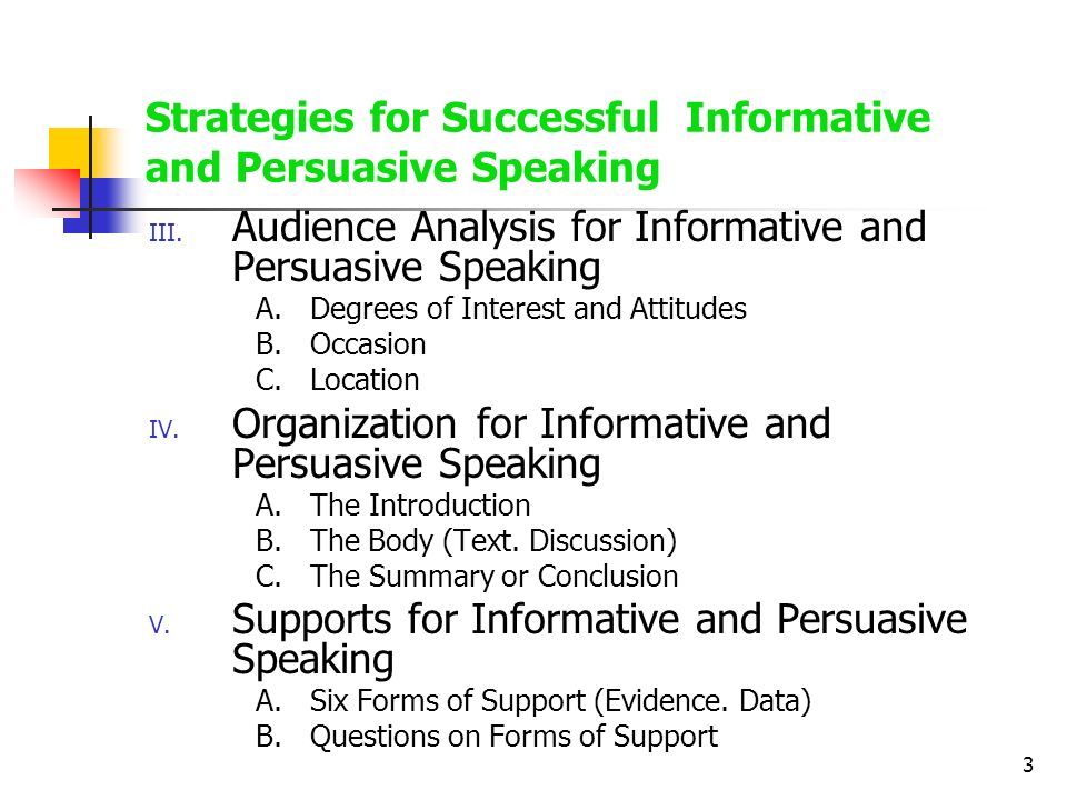 1. Strategies For Successful Informative And Persuasive Speaking. I ...