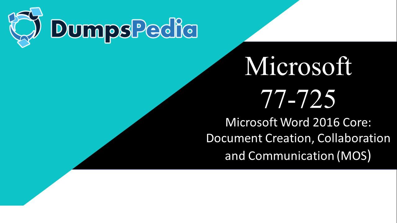 Microsoft Microsoft Word 2016 Core: Document Creation, Collaboration and Communication (MOS )