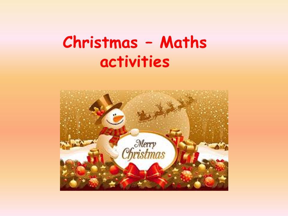 Christmas – Maths activities