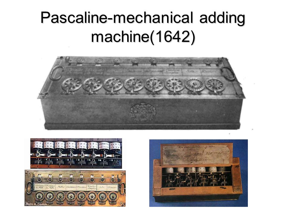 Pascaline-mechanical adding machine(1642)